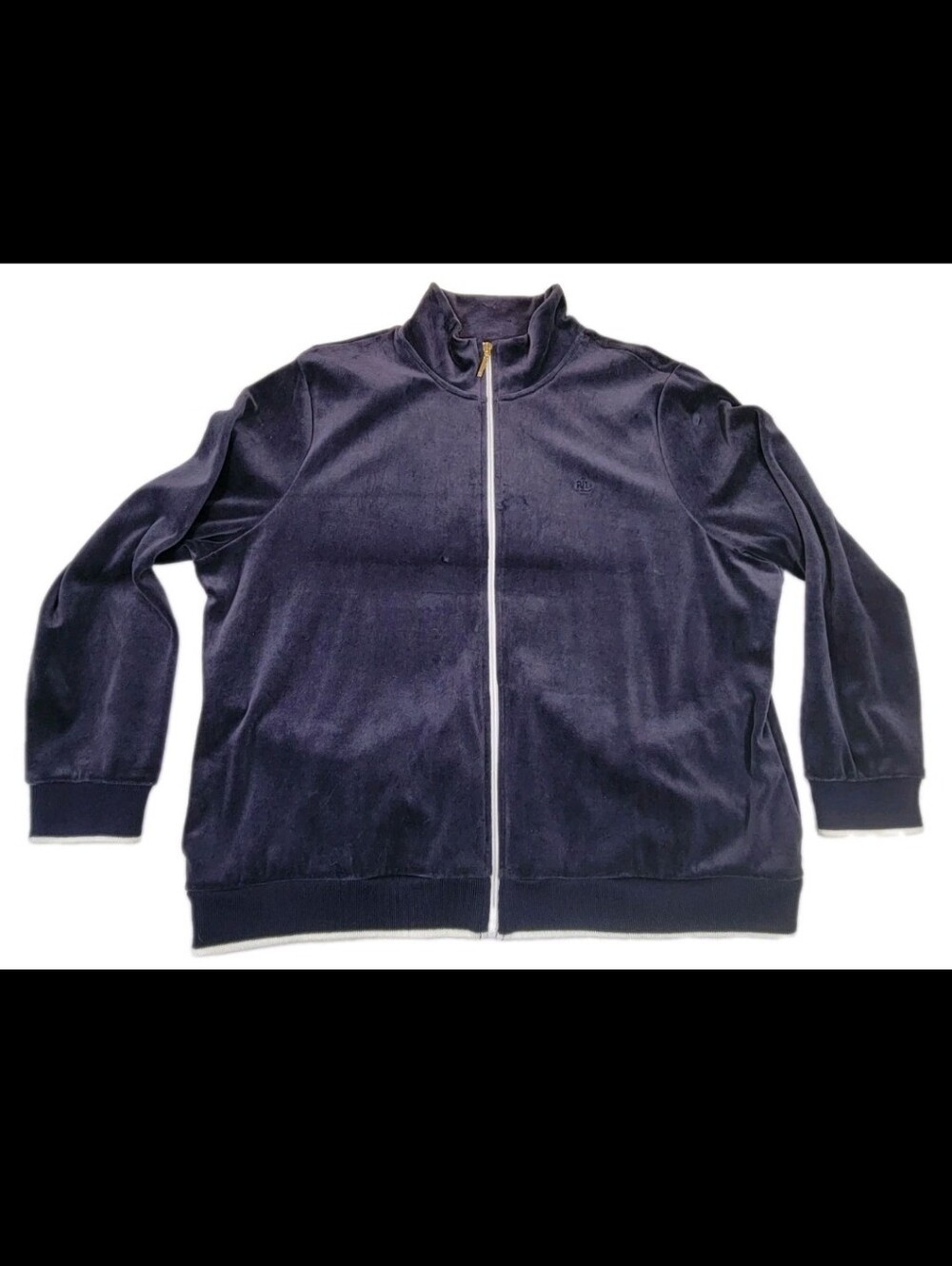 Lauren Ralph Lauren Womens Navy Blue Valour Jacket Size 2XL Plus Full Zip VTG - Picture 2 of 8